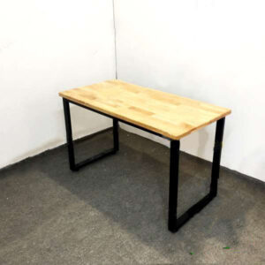 Bàn chân sắt chữ U gỗ cao su giá rẻ - DL0077