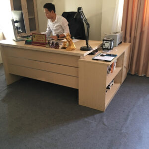 Bàn giám đốc giá sách màu vân sồi - DL0110