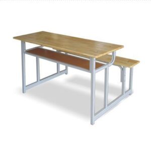 Bàn học sinh liền ghế gỗ cao su ghép thanh - DL8846