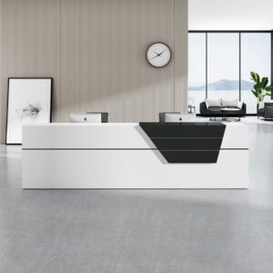 Bàn lễ tân sơn đen trắng 1m2 - DL3307