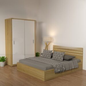 Giường gỗ công nghiệp 9223 kẻ chỉ trắng - DL7751