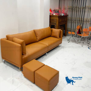 SOFA VĂNG DA MÀU DA BÒ - SFV18