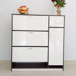 Tủ giày thông minh cánh trắng gỗ nâu - DL7344