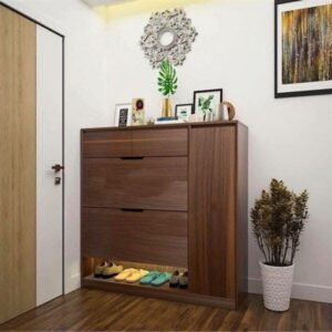 Tủ giày thông minh màu nâu đẹp - DL7341