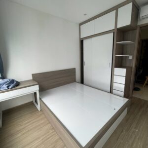 Giường gỗ gia đình đẹp NV 100