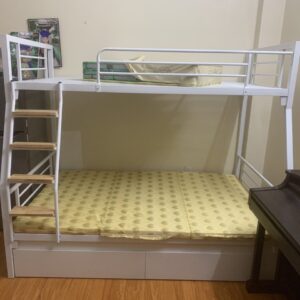 Giường tầng hộp vuông có ngăn kéo gỗ hiện đại