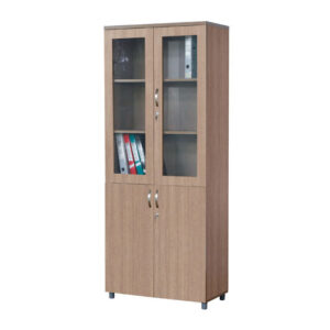 Tủ gỗ tài liệu giá rẻ 2 buồng màu óc chó - DL5916