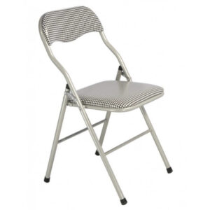 Ghế gấp lưng ngắn caro chân sơn - DL0042