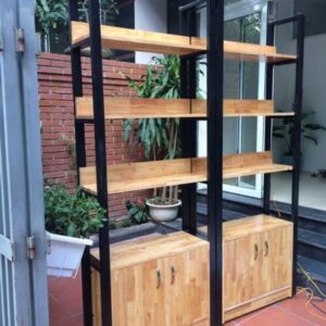 Kệ gỗ trang trí giá rẻ gỗ cao su - DL1751