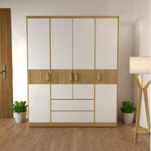 Tủ Quần Áo 4 Cánh vân gỗ - DL7769