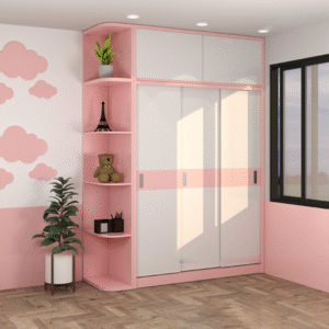 TỦ ÁO CỬA LÙA 3 CÁNH PHÒNG CON GÁI TA46