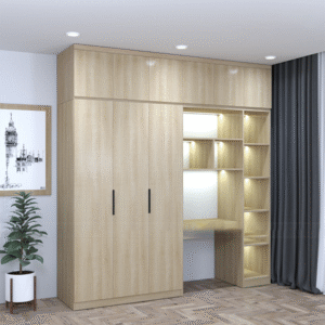 TỦ QUẦN ÁO KẾT HỢP BÀN TRANG ĐIỂM-TA63S