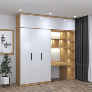 TỦ QUẦN ÁO KẾT HỢP BÀN TRANG ĐIỂM-TA63V